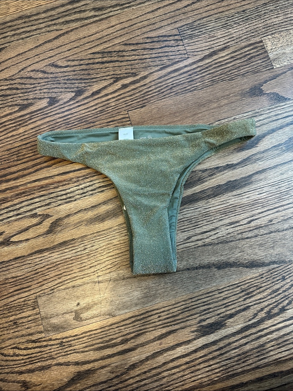 aerie Shimmery Olive Green Bikini Bottoms